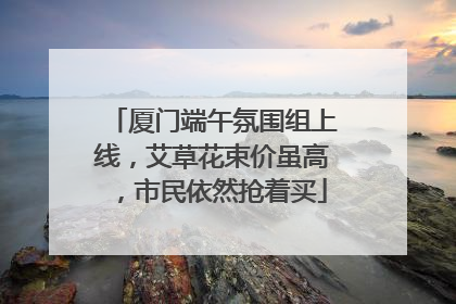 厦门端午氛围组上线，艾草花束价虽高，市民依然抢着买