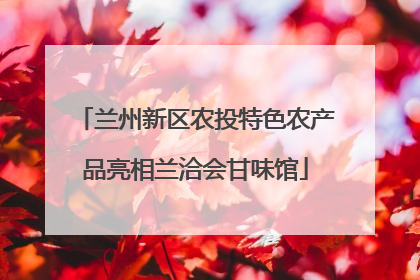兰州新区农投特色农产品亮相兰洽会甘味馆