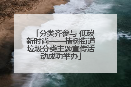 分类齐参与 低碳新时尚——椿树街道垃圾分类主题宣传活动成功举办