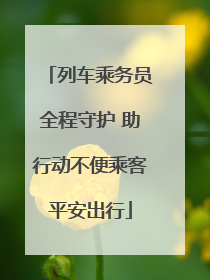 列车乘务员全程守护 助行动不便乘客平安出行