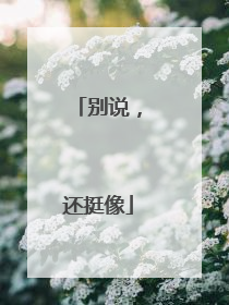 别说，还挺像