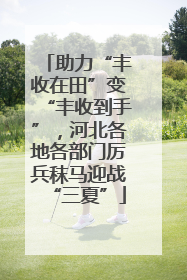 助力“丰收在田”变“丰收到手”，河北各地各部门厉兵秣马迎战“三夏”