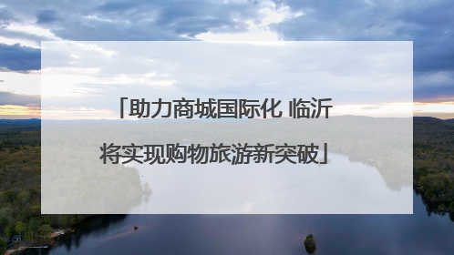 助力商城国际化 临沂将实现购物旅游新突破