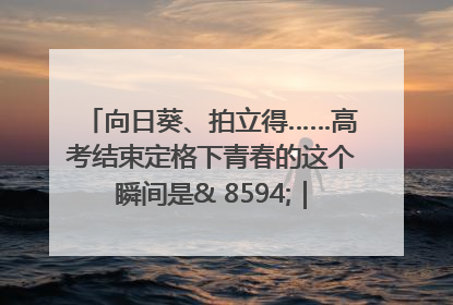 向日葵、拍立得……高考结束定格下青春的这个瞬间是& 8594;｜2025四川高考