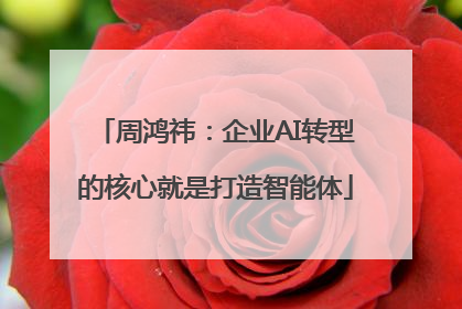 周鸿祎：企业AI转型的核心就是打造智能体