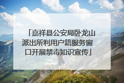 嘉祥县公安局卧龙山派出所利用户籍服务窗口开展禁毒知识宣传