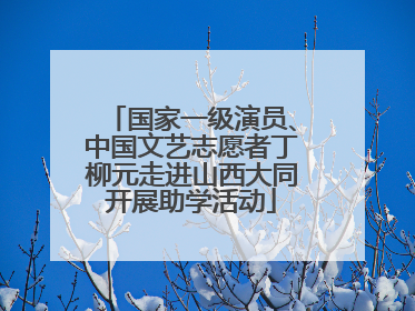 国家一级演员、中国文艺志愿者丁柳元走进山西大同开展助学活动