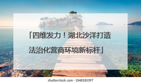 四维发力！湖北沙洋打造法治化营商环境新标杆