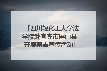 四川轻化工大学法学院赴宜宾市屏山县开展禁毒宣传活动
