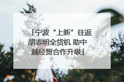 宁波“上新”往返胡志明全货机 助中越经贸合作升级