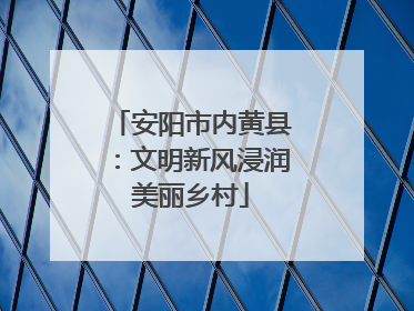 安阳市内黄县：文明新风浸润美丽乡村