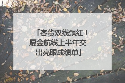 客货双线飘红！厦金航线上半年交出亮眼成绩单