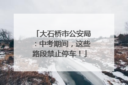 大石桥市公安局：中考期间，这些路段禁止停车！