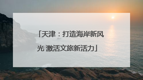 天津：打造海岸新风光 激活文旅新活力
