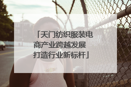 天门纺织服装电商产业跨越发展 打造行业新标杆