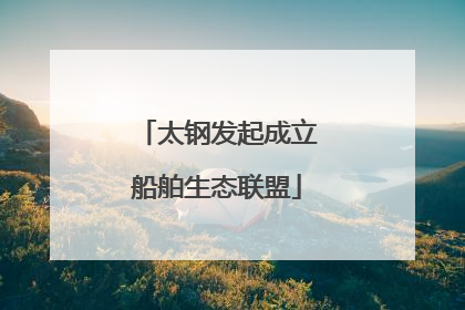 太钢发起成立船舶生态联盟