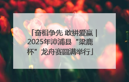 奋楫争先 敢拼爱赢｜2025年漳浦县“梁鹿杯”龙舟赛圆满举行