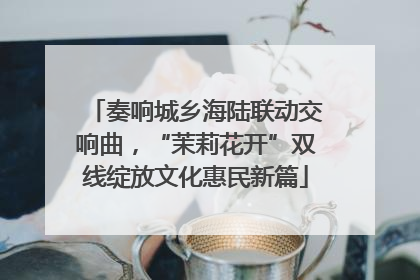 奏响城乡海陆联动交响曲，“茉莉花开”双线绽放文化惠民新篇