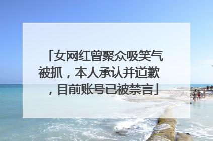 女网红曾聚众吸笑气被抓，本人承认并道歉，目前账号已被禁言