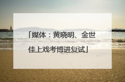 媒体：黄晓明、金世佳上戏考博进复试
