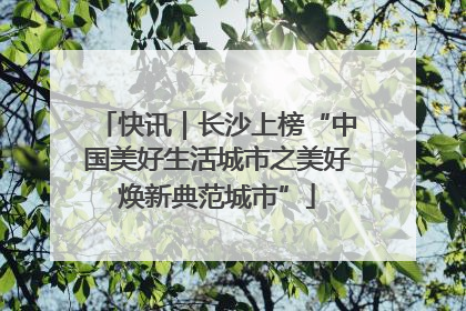 快讯｜长沙上榜“中国美好生活城市之美好焕新典范城市”