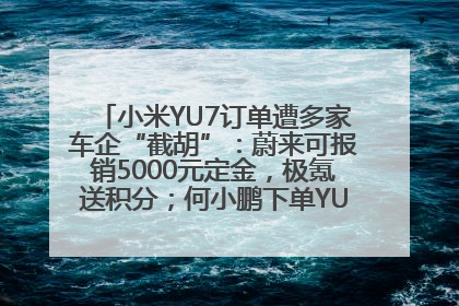 小米YU7订单遭多家车企“截胡”：蔚来可报销5000元定金，极氪送积分；何小鹏下单YU7，喊话雷军早点交付