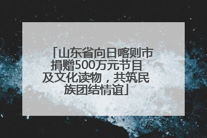 山东省向日喀则市捐赠500万元节目及文化读物，共筑民族团结情谊
