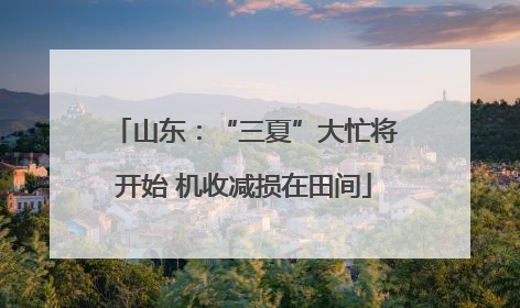 山东：“三夏”大忙将开始 机收减损在田间