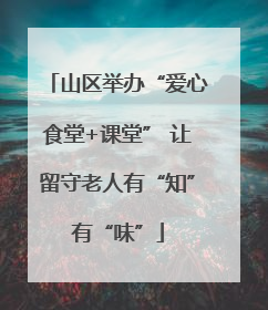 山区举办“爱心食堂+课堂” 让留守老人有“知”有“味”