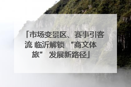 市场变景区、赛事引客流 临沂解锁 “商文体旅” 发展新路径
