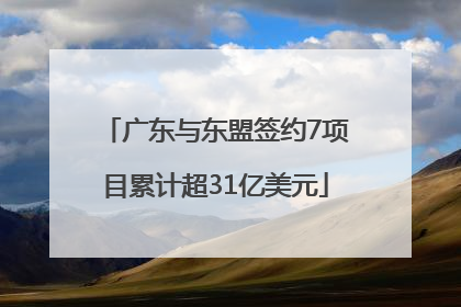 广东与东盟签约7项目累计超31亿美元