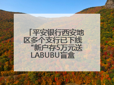 平安银行西安地区多个支行已下线“新户存5万元送LABUBU盲盒”活动