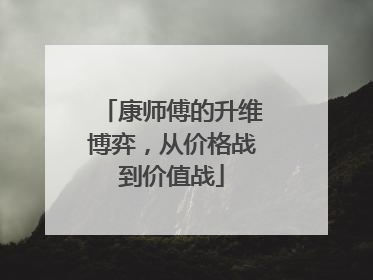 康师傅的升维博弈，从价格战到价值战