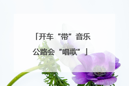 开车“带”音乐 公路会“唱歌”