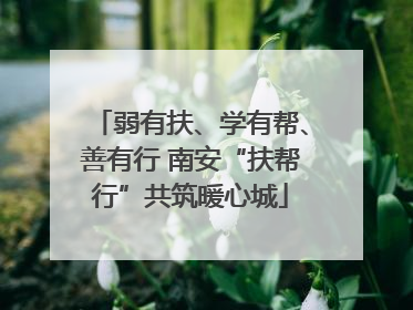 弱有扶、学有帮、善有行 南安“扶帮行”共筑暖心城