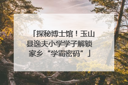 探秘博士馆！玉山县逸夫小学学子解锁家乡“学霸密码”