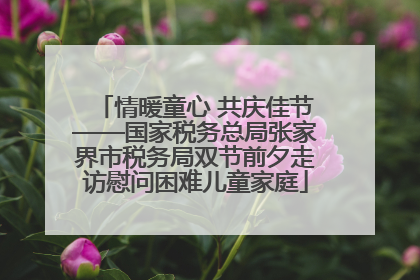 情暖童心 共庆佳节——国家税务总局张家界市税务局双节前夕走访慰问困难儿童家庭