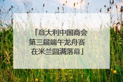 意大利中国商会第三届端午龙舟赛在米兰圆满落幕