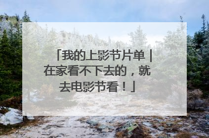 我的上影节片单｜在家看不下去的，就去电影节看！
