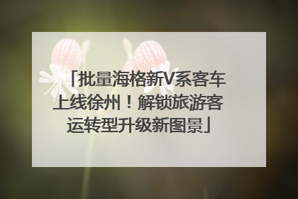批量海格新V系客车上线徐州！解锁旅游客运转型升级新图景
