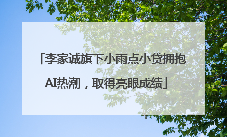 李家诚旗下小雨点小贷拥抱AI热潮，取得亮眼成绩