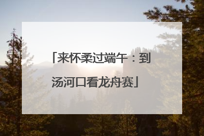 来怀柔过端午：到汤河口看龙舟赛