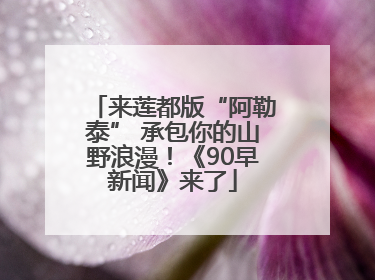 来莲都版“阿勒泰” 承包你的山野浪漫！《90早新闻》来了