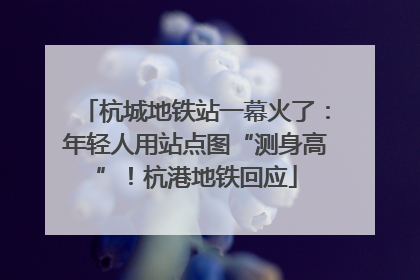 杭城地铁站一幕火了：年轻人用站点图“测身高”！杭港地铁回应