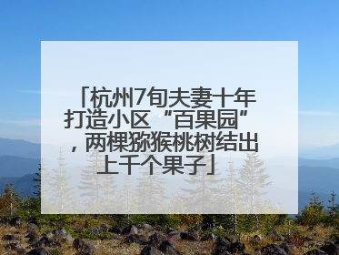 杭州7旬夫妻十年打造小区“百果园”，两棵猕猴桃树结出上千个果子