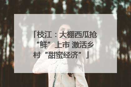 枝江：大棚西瓜抢“鲜”上市 激活乡村“甜蜜经济”