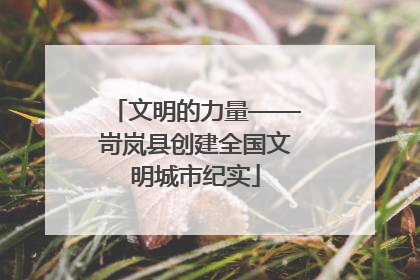 文明的力量——岢岚县创建全国文明城市纪实