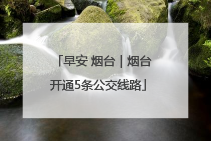 早安 烟台｜烟台开通5条公交线路