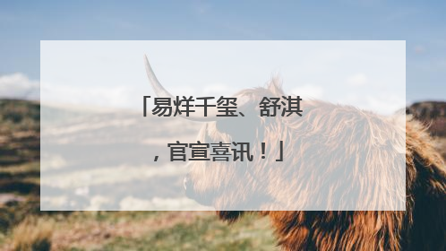 易烊千玺、舒淇，官宣喜讯！