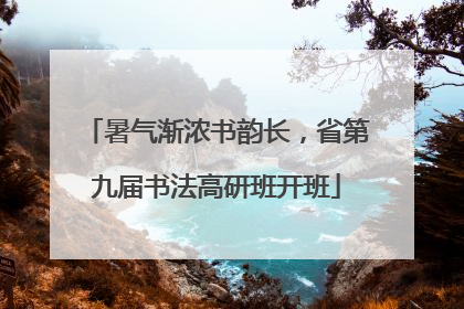 暑气渐浓书韵长，省第九届书法高研班开班